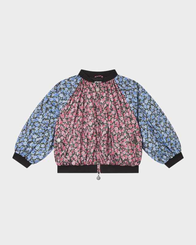 Girl's Floral Jacket, Size 4Y-8Y